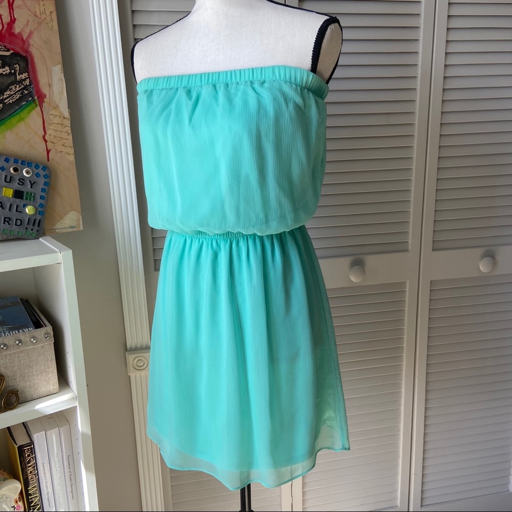 Green Strapless Dress Sz S